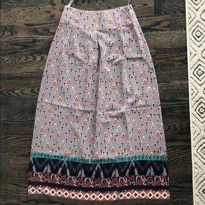 Silk anthro maxi skirt